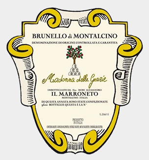 marroneto etichetta
